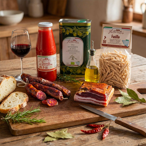 Box Ricetta Calabrese – Fusilli Artigianali con Salsiccia e Passata Bio